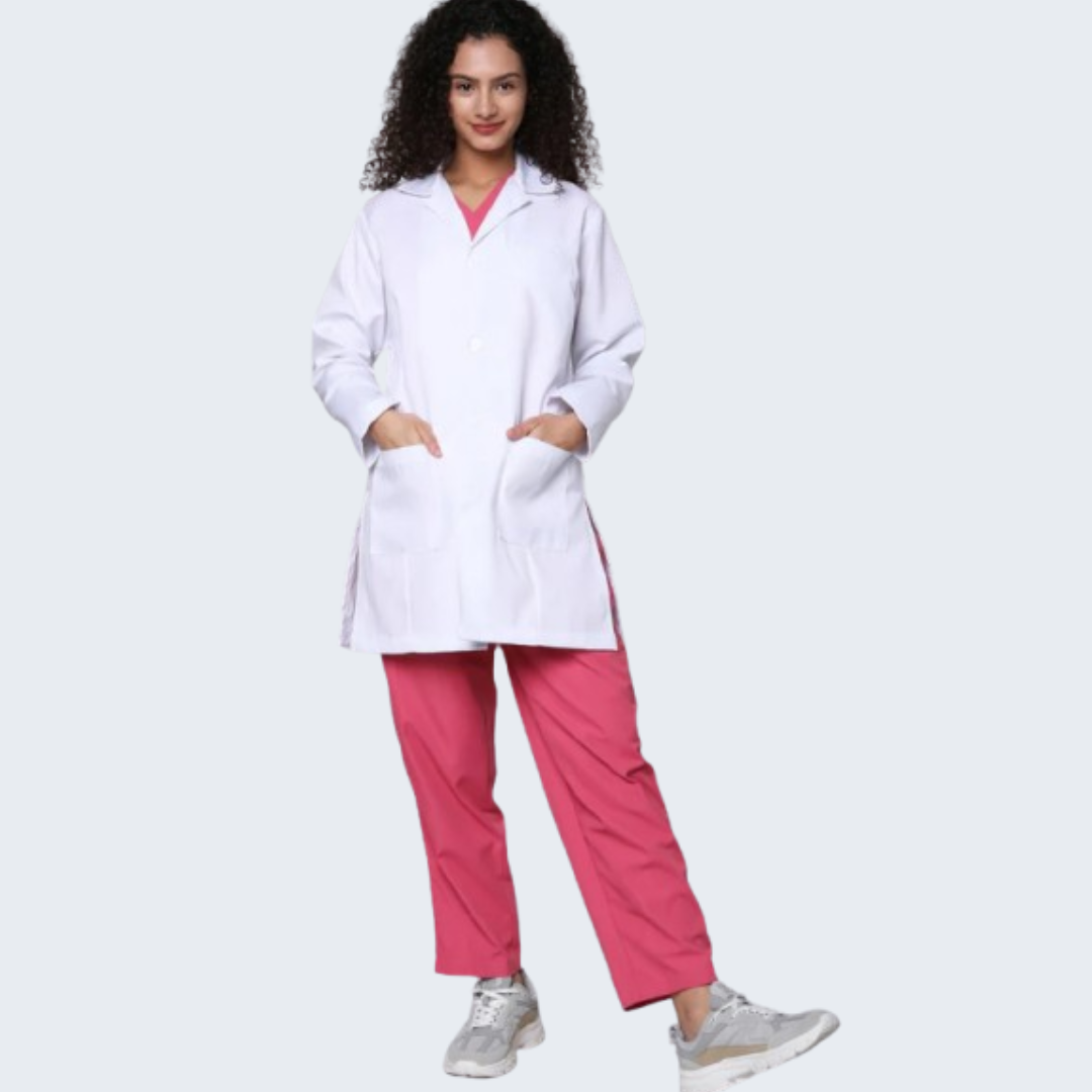 Women’s Elegant Long Lab Coat