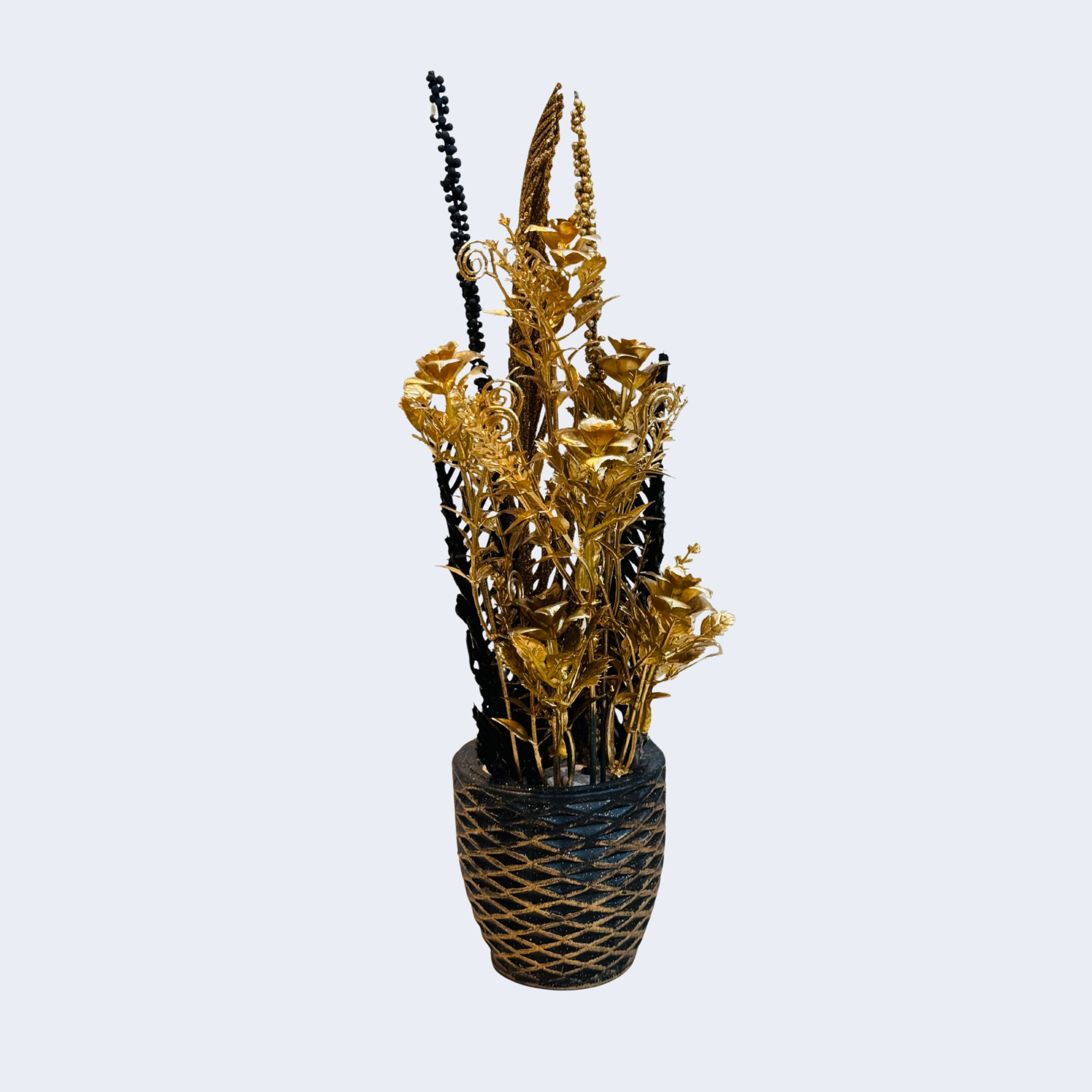 Golden Plant Decoration Piece